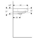Geberit 500259018 Smyle Square Waschtisch, 55x44cm
