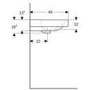 Geberit 500225018 Smyle Square Waschtisch, 120x48cm