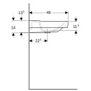 Geberit 500530011 Xeno2 Waschtisch, 60x48cm