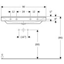 Geberit 500531011 Xeno2 Waschtisch, 90x48cm