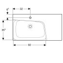 Geberit 500533011 Xeno2 Waschtisch m. Ablg. re, 90x48cm