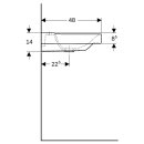 Geberit 500533011 Xeno2 Waschtisch m. Ablg. re, 90x48cm
