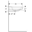 Geberit 500534011 Xeno2 Waschtisch m. Ablg. re, 90x48cm