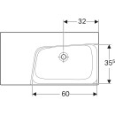 Geberit 500536011 Xeno2 Waschtisch m. Ablg. li, 90x48cm