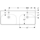 Geberit 500223011 Smyle Square Doppelwaschtisch