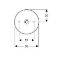 Geberit 500768012 VariForm Aufsatzwaschtisch, rund