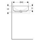 Geberit 500768002 VariForm Aufsatzwaschtisch, rund