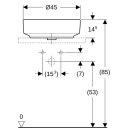 Geberit 500769002 VariForm Aufsatzwaschtisch, rund