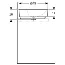 Geberit 500769002 VariForm Aufsatzwaschtisch, rund