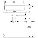Geberit 500771012 VariForm Aufsatzwaschtisch, oval