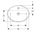 Geberit 500773002 VariForm Aufsatzwaschtisch, oval