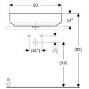 Geberit 500773002 VariForm Aufsatzwaschtisch, oval
