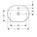Geberit 500777002 VariForm Aufsatz-WT, elliptisch
