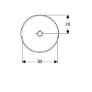 Geberit 500703012 VariForm Einbauwaschtisch, rund