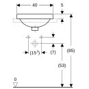 Geberit 500703012 VariForm Einbauwaschtisch, rund
