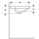 Geberit 500705002 VariForm Einbauwaschtisch, rund