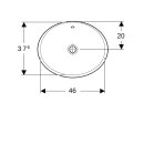 Geberit 500709012 VariForm Einbauwaschtisch, oval