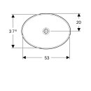 Geberit 500719012 VariForm Einbauwaschtisch, oval
