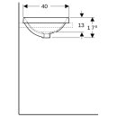 Geberit 500719012 VariForm Einbauwaschtisch, oval
