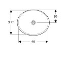 Geberit 500711002 VariForm Einbauwaschtisch, oval