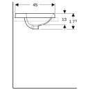 Geberit 500715012 VariForm Einbauwaschtisch, oval