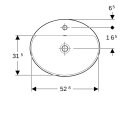 Geberit 500721012 VariForm Einbauwaschtisch, oval