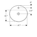 Geberit 500715002 VariForm Einbauwaschtisch, oval