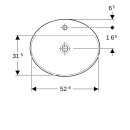 Geberit 500723002 VariForm Einbauwaschtisch, oval