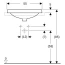Geberit 500723002 VariForm Einbauwaschtisch, oval