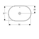 Geberit 500729012 VariForm Einbauwaschtisch, elliptisch
