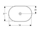 Geberit 500731012 VariForm Einbauwaschtisch, elliptisch