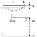 Geberit 500731012 VariForm Einbauwaschtisch, elliptisch