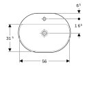 Geberit 500735012 VariForm Einbauwaschtisch, elliptisch