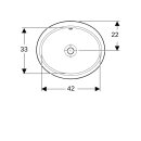 Geberit 500749012 VariForm lave-mains sous-plan, ovale