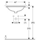 Geberit 500749002 VariForm Unterbauwaschtisch, oval