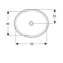 Geberit 500755002 VariForm Unterbauwaschtisch, oval