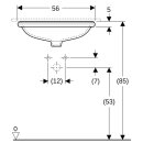 Geberit 500755002 VariForm Unterbauwaschtisch, oval