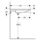 Geberit 500666012 Publica WT, eckiges Design, m. Auss.
