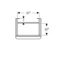 Geberit 500351JK1 Smyle Square US f&uuml;r HWB, m. 1 T&uuml;r li