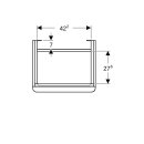 Geberit 500364JR1 Smyle Square US f&uuml;r HWB, m. 1 T&uuml;r li