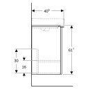 Geberit 500364JR1 Smyle Square US f&uuml;r HWB, m. 1 T&uuml;r li