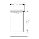 Geberit 500365001 Smyle Square US f&uuml;r WT, m. 1 T&uuml;r re