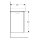 Geberit 500365001 Smyle Square US f&uuml;r WT, m. 1 T&uuml;r re