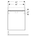 Geberit 500366JL1 Smyle Square US f&uuml;r WT, m. 1 T&uuml;r li