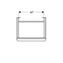 Geberit 500366JR1 Smyle Square US f&uuml;r WT, m. 1 T&uuml;r li