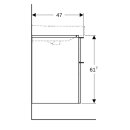 Geberit 500352JR1 Smyle Square US f&uuml;r WT, m. 2 Schubl.