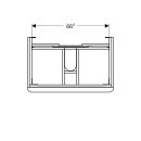 Geberit 500353JL1 Smyle Square US f&uuml;r WT, m. 2 Schubl.