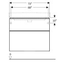 Geberit 500353JL1 Smyle Square US f&uuml;r WT, m. 2 Schubl.
