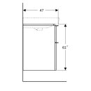 Geberit 500353JL1 Smyle Square US f&uuml;r WT, m. 2 Schubl.