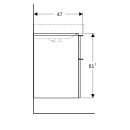 Geberit 500354JK1 Smyle Square US f&uuml;r WT, m. 2 Schubl.